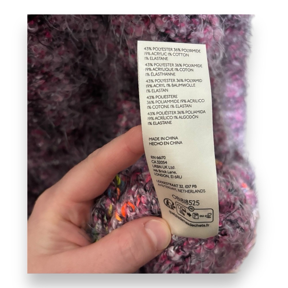 Free People Pink Stella Collared Button Soft Sweater Women's Size S Oversized - Picture 7 of 7